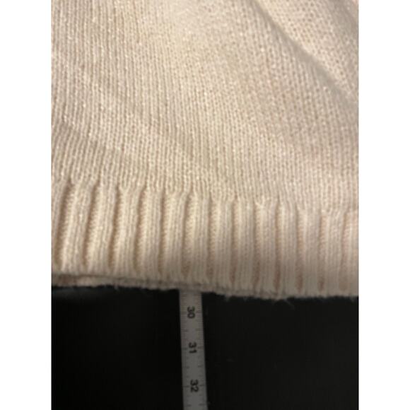 Torrid Womens Pullover Sweater 3X Cream Striped Chunky Knit Puff Sleeve Relaxed - Picture 6 of 7